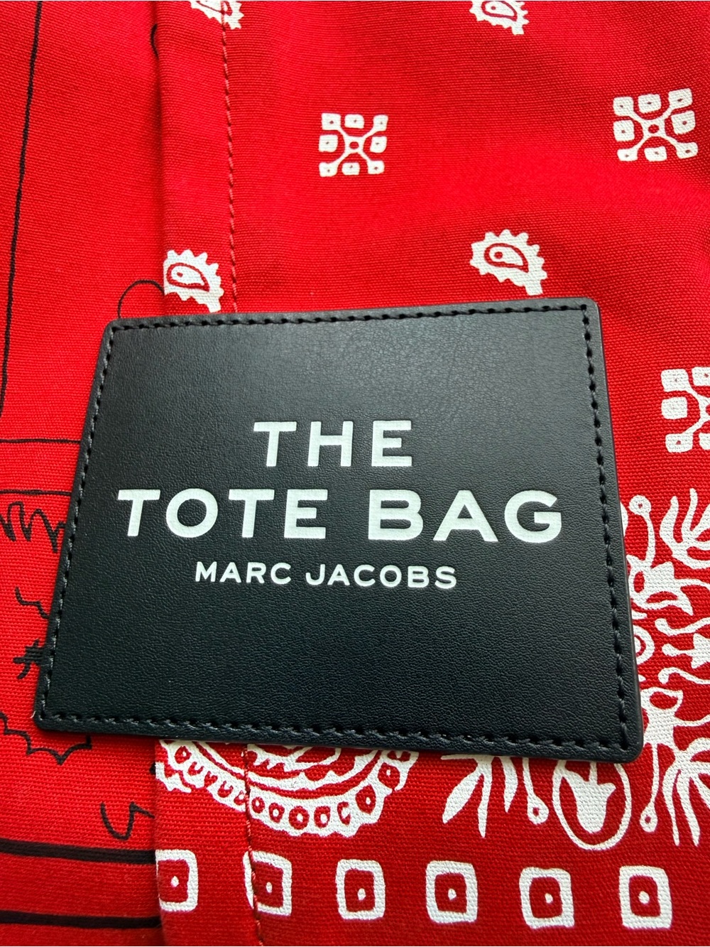 Marc Jacobs Red Bandana-Print Tote - Picture 2 of 4